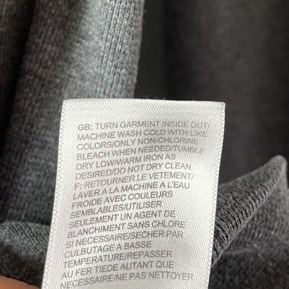 NORTH FACE Hoodie Mens Medium Gray Red Stripe Logo Pullover Sweatshirt Fleece - Picture 10 of 10